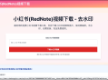 小红书(RedNote)视频下载器，在线小红书视频/图片无水印解析下载